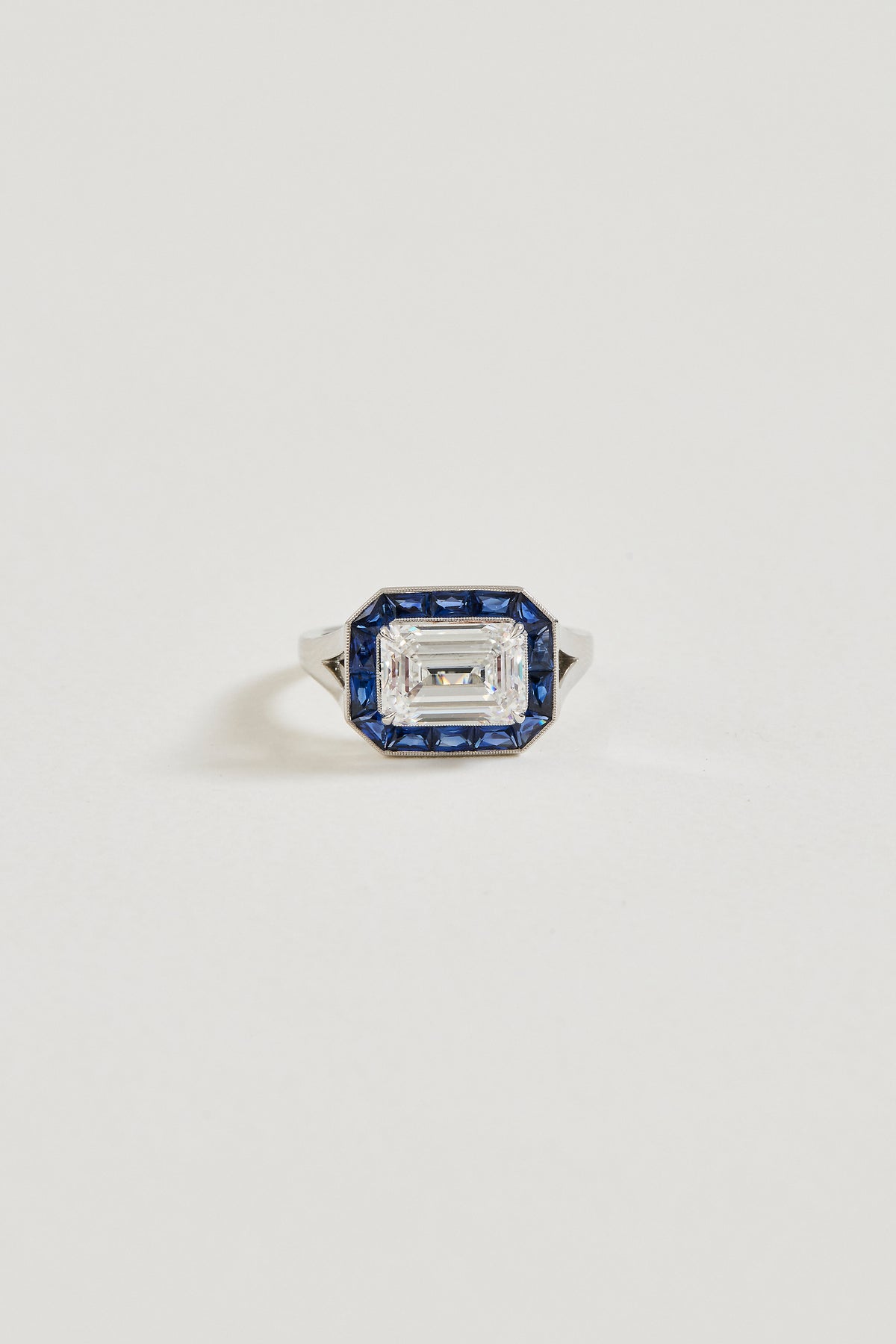 East-West Art Deco Design Ring