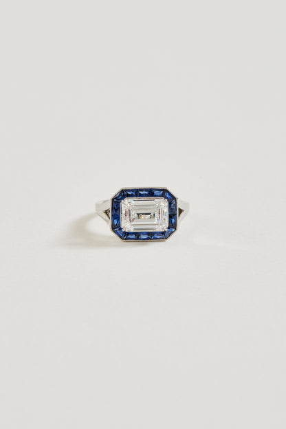 East-West Art Deco Design Ring