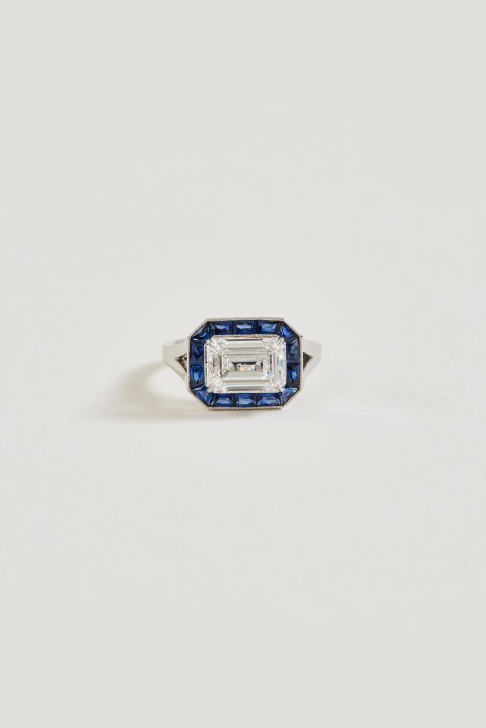 East-West Art Deco Design Ring