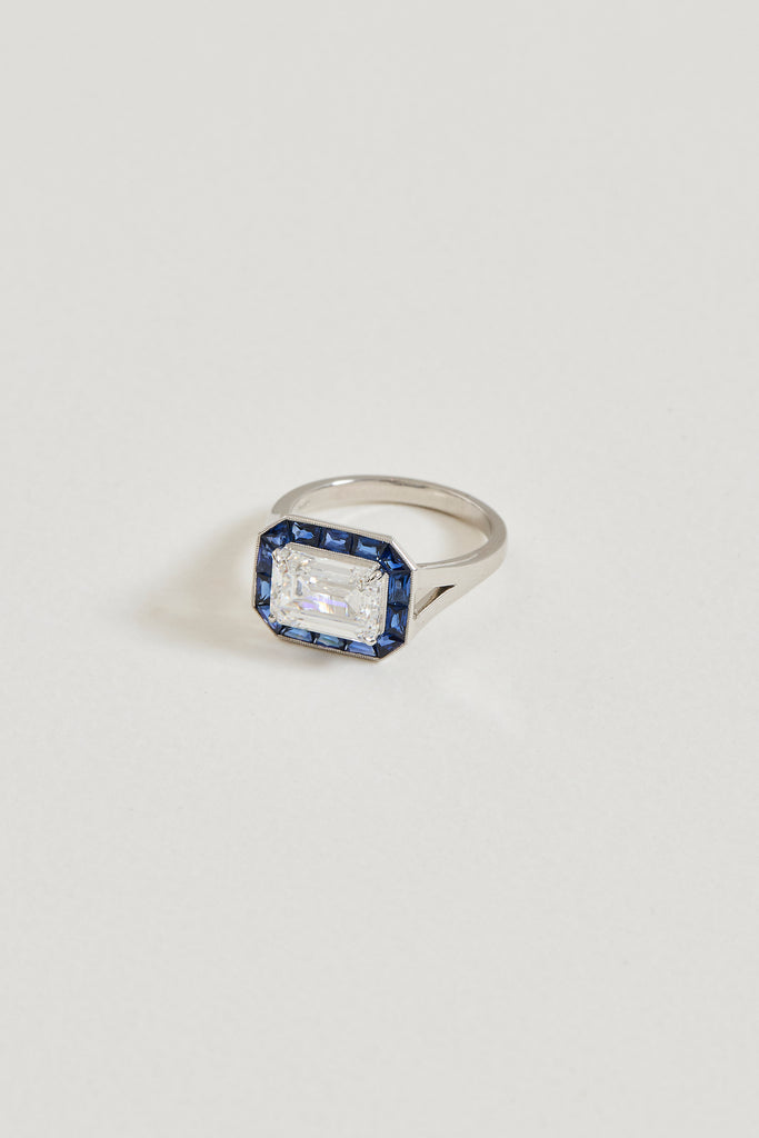East-West Art Deco Design Ring
