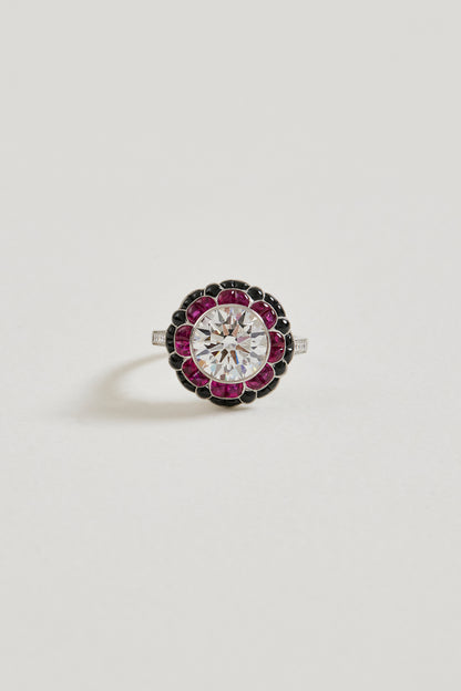 Floral Art Deco Design Ring