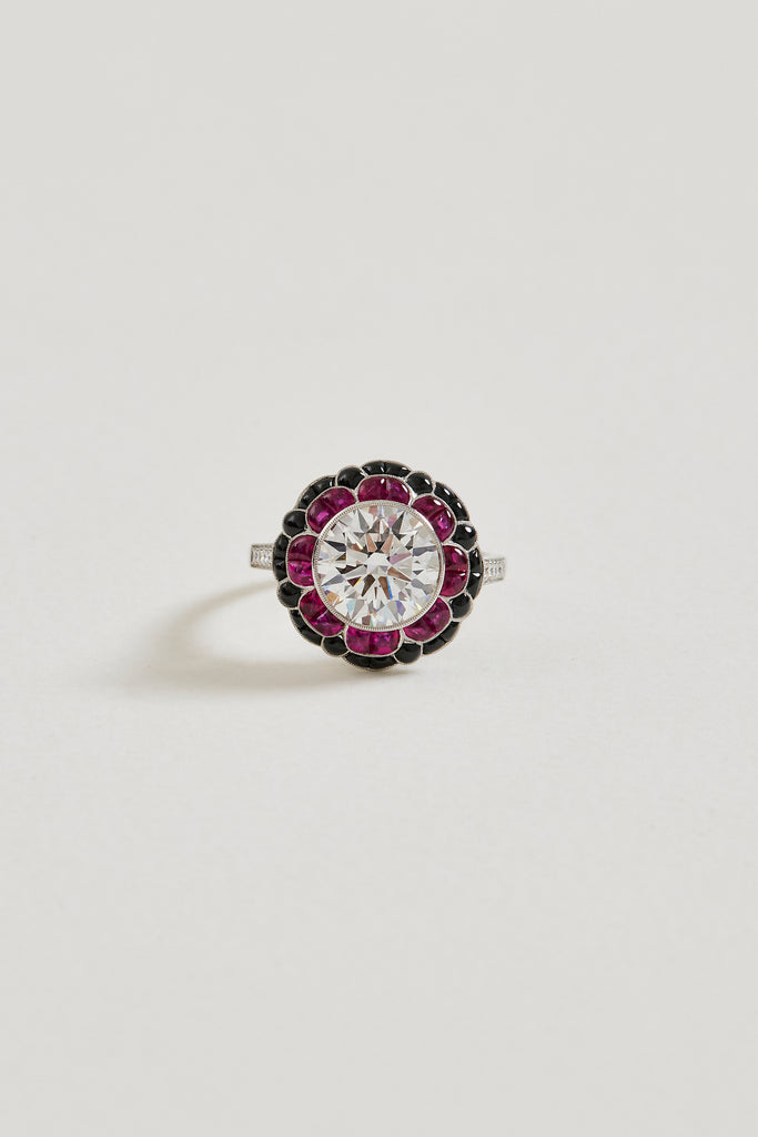Floral Art Deco Design Ring