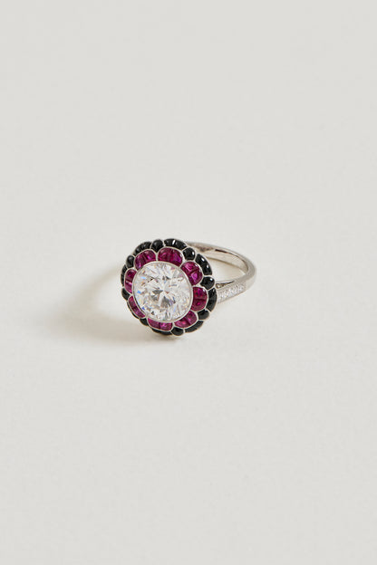 Floral Art Deco Design Ring