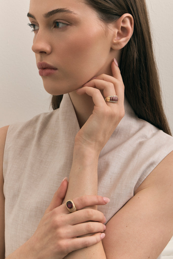 Rubellite Oval Ring