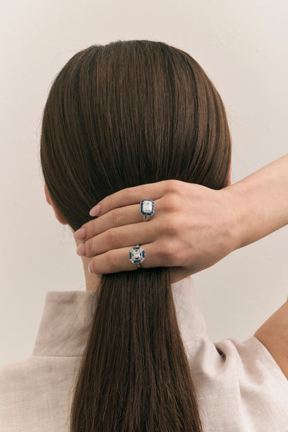 East-West Art Deco Design Ring