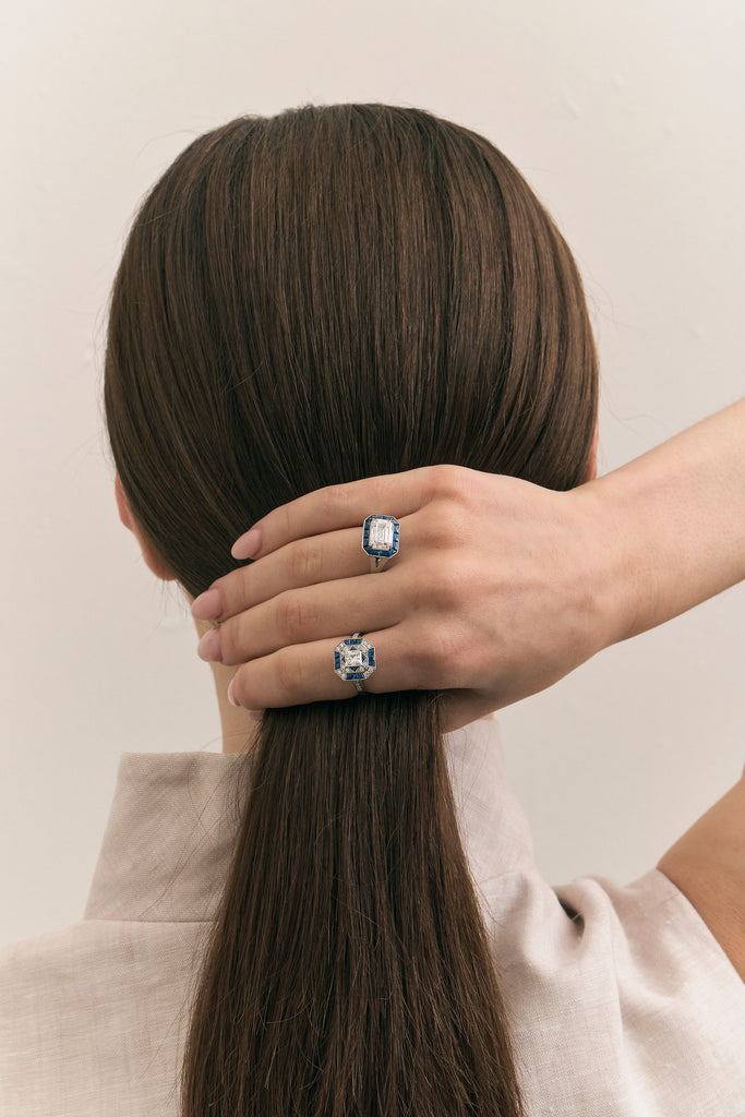 East-West Art Deco Design Ring