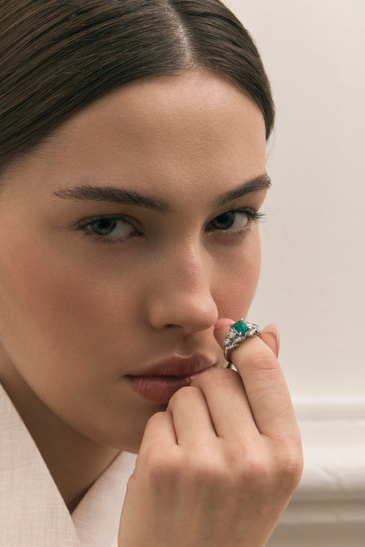 Emerald Vintage Inspired Ring