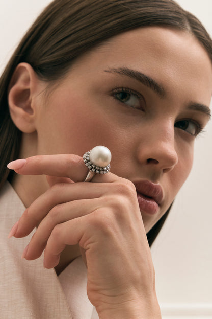 Pearl and Diamond Ring