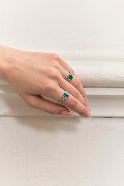 Emerald Stepped Ring