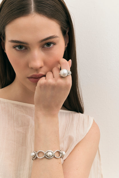 Pearl Cradle Ring