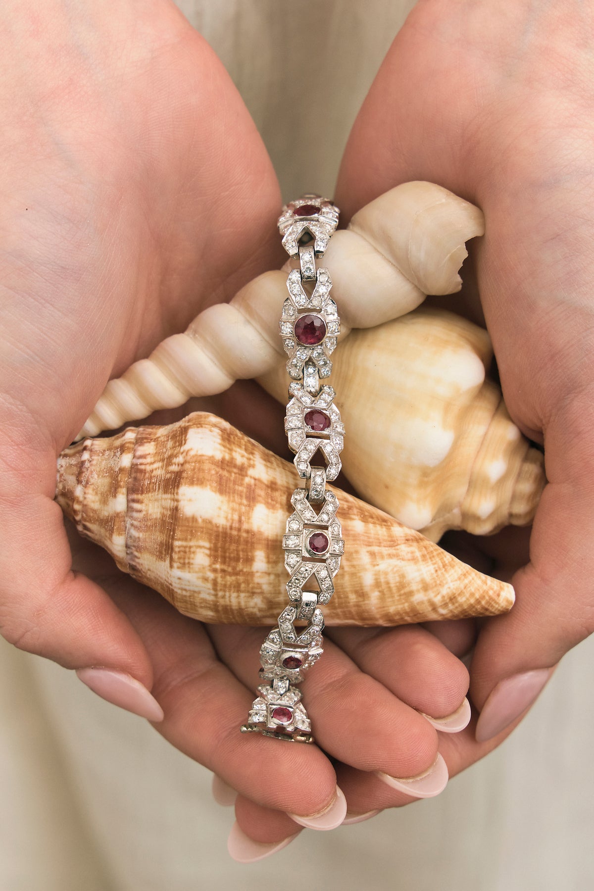 Vintage Ruby and Diamond Bracelet