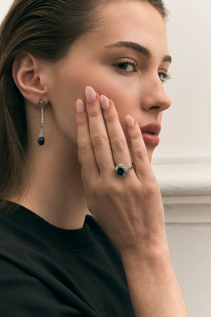 Sapphire Ethereal Cluster Ring