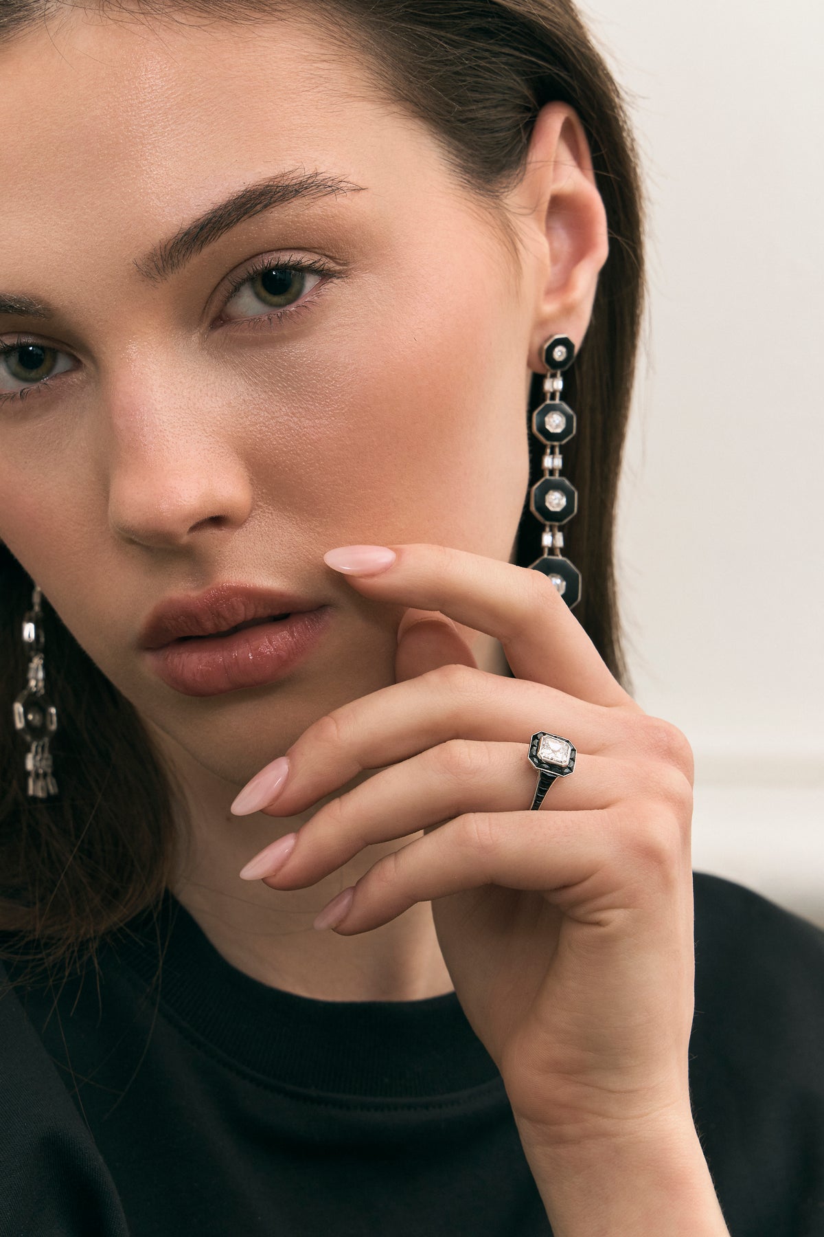 Asscher Art Deco Design Ring