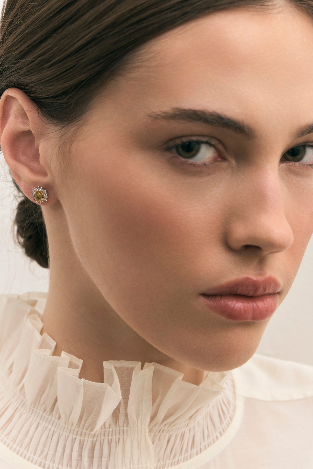 Yellow Sapphire Oval Studs