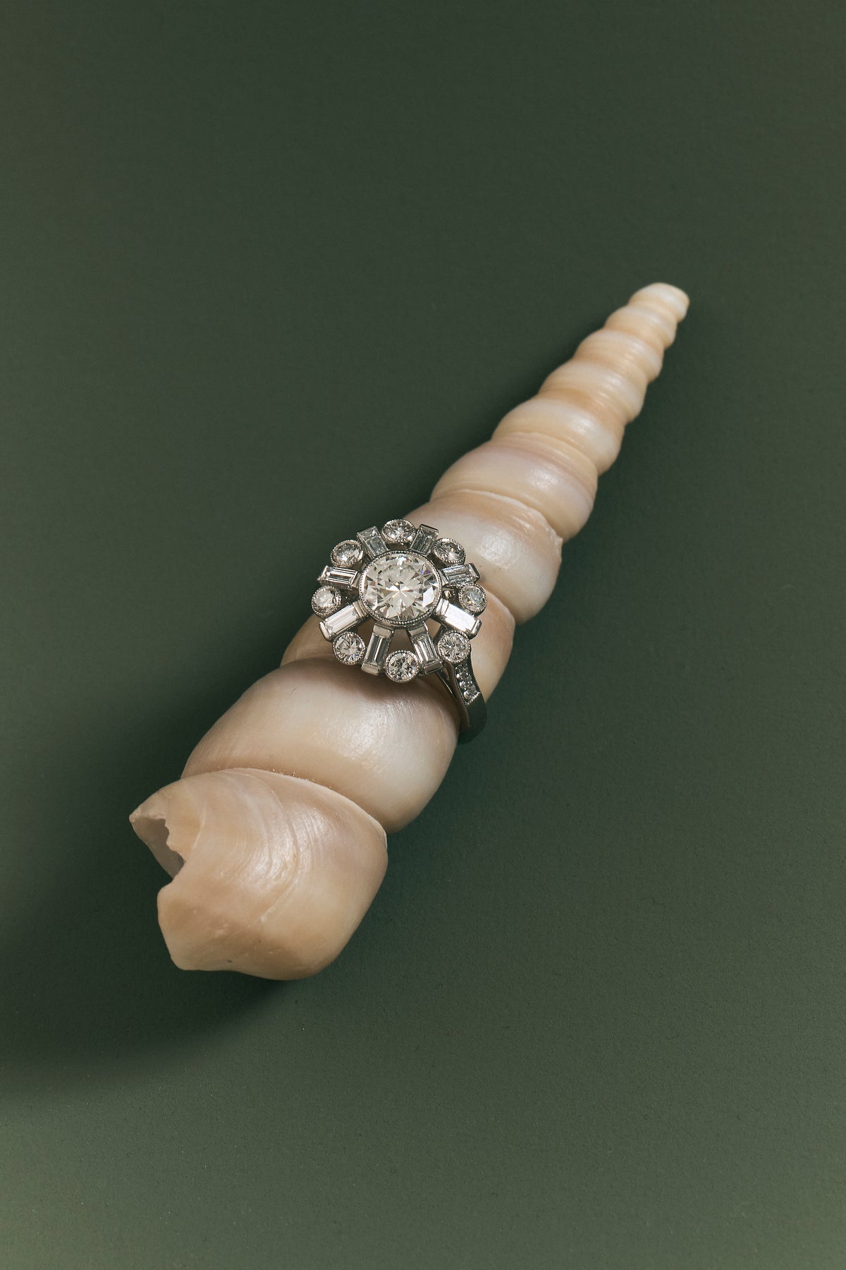 Art Deco Inspired Moonlight Ring