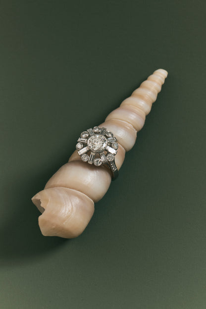 Art Deco Inspired Moonlight Ring