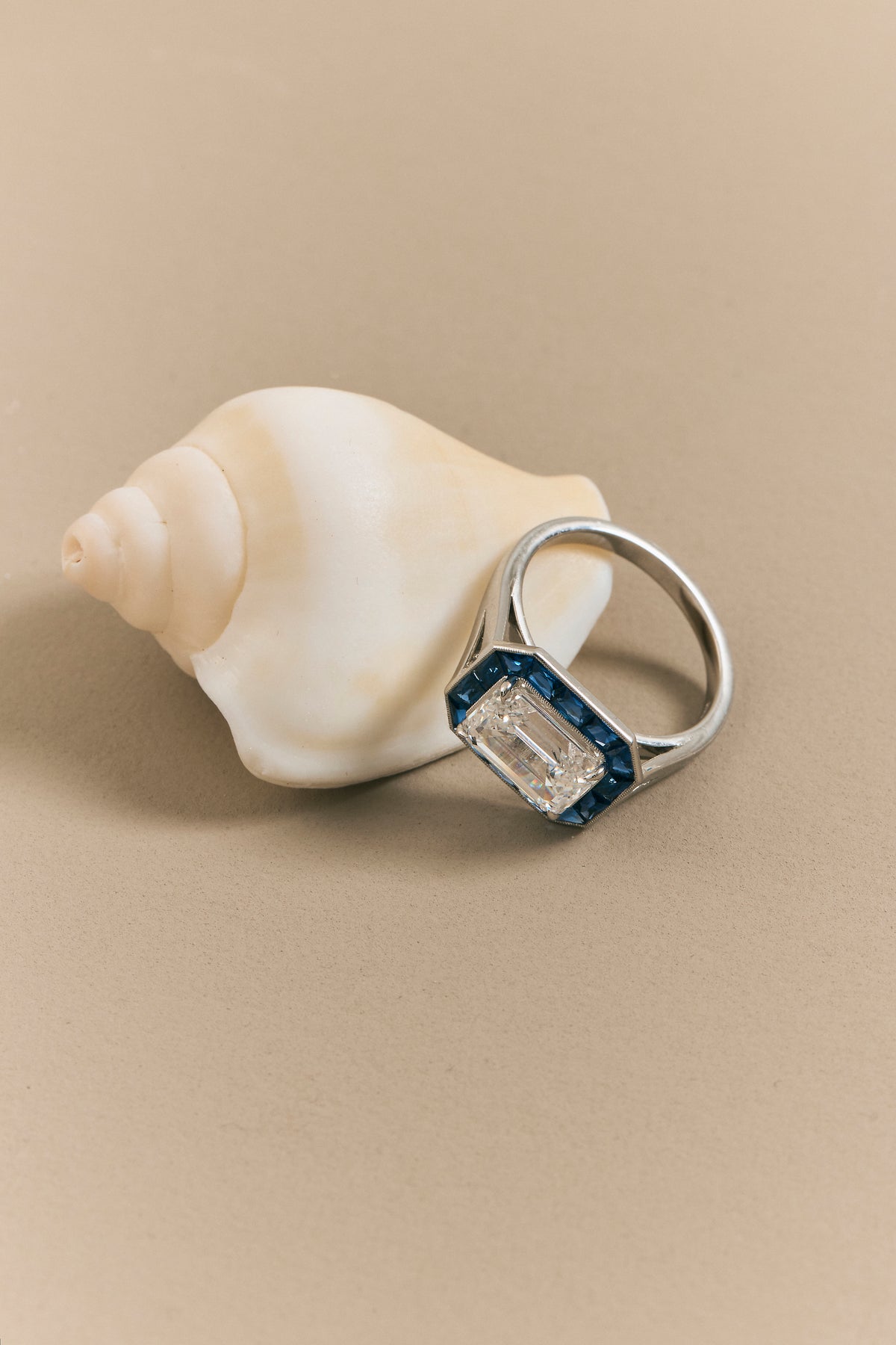 East-West Art Deco Design Ring