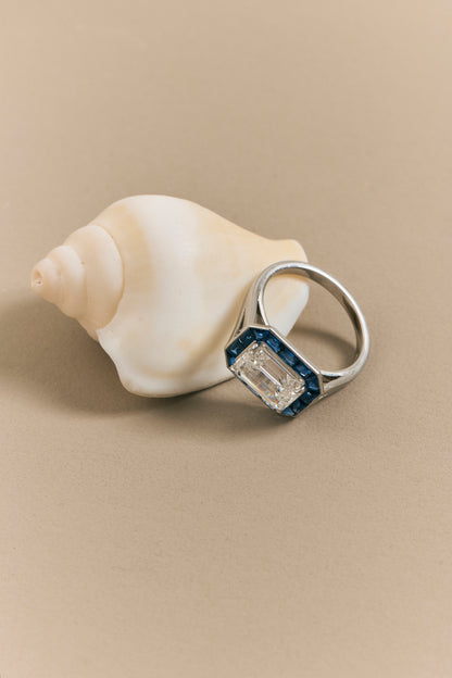 East-West Art Deco Design Ring