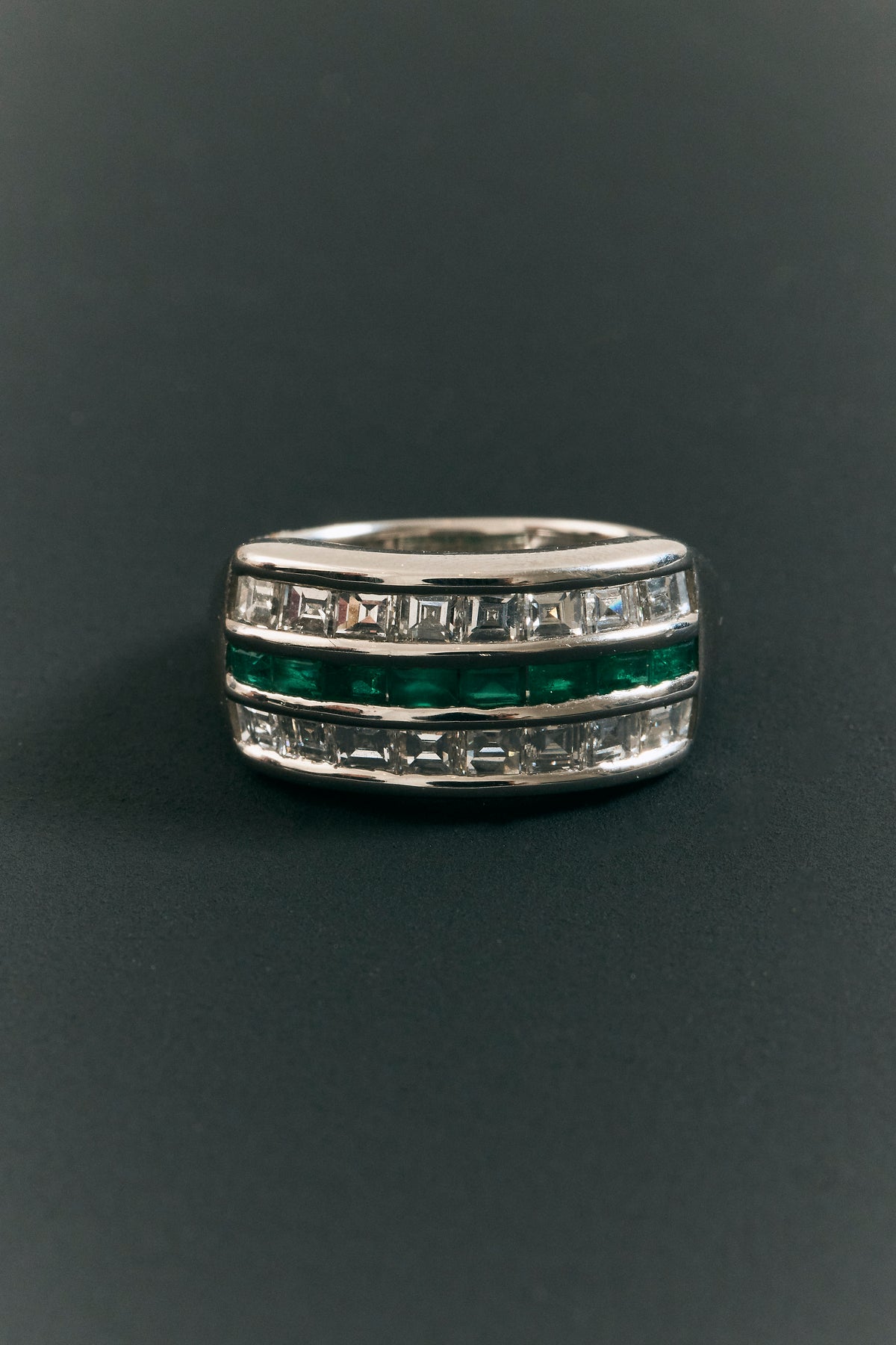 Emerald and Diamond Fusion Band