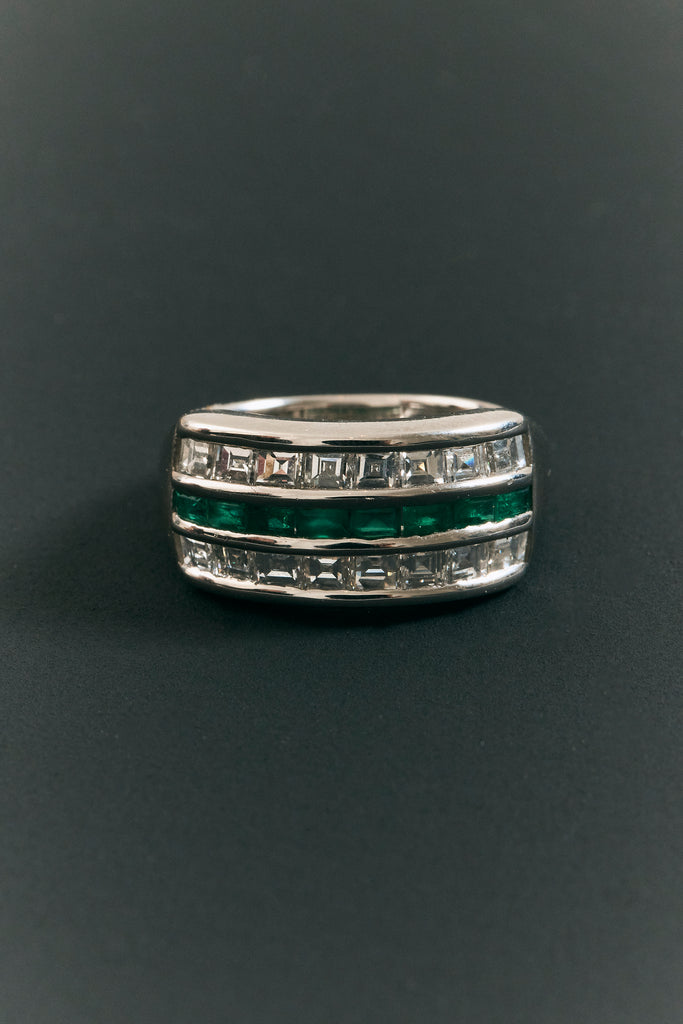 Emerald and Diamond Fusion Band