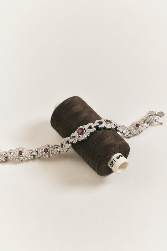 Vintage Ruby and Diamond Bracelet