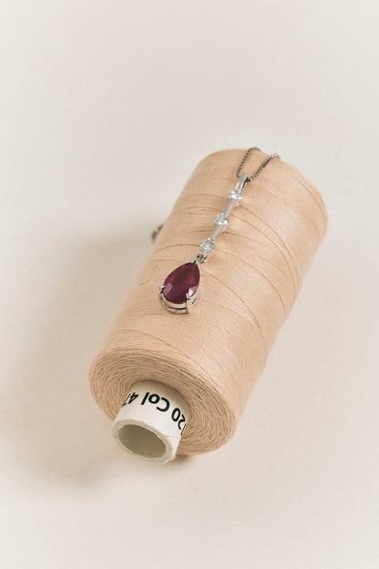 Ruby Drop Necklace