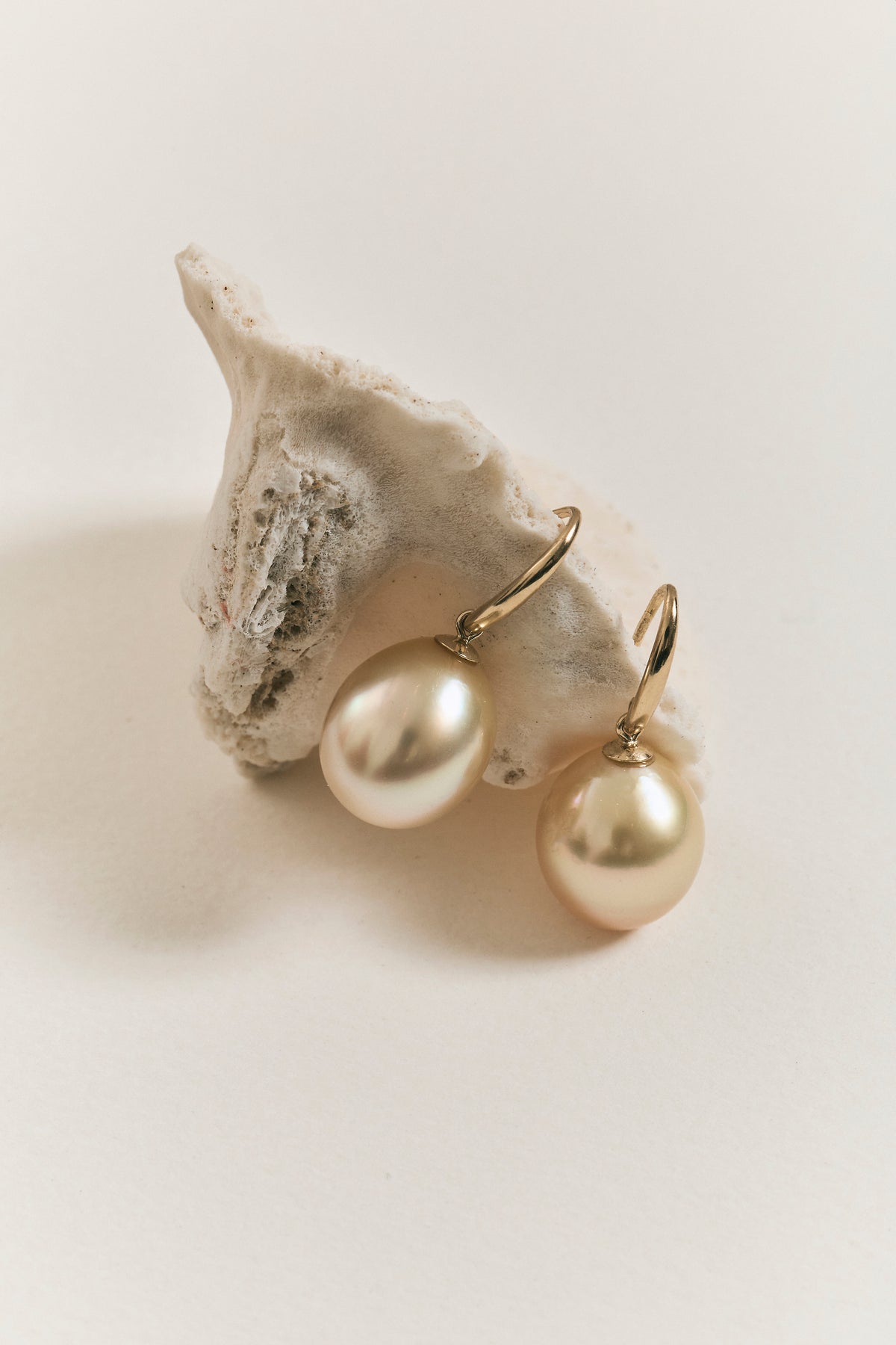 Golden Pearl Drop Earrings