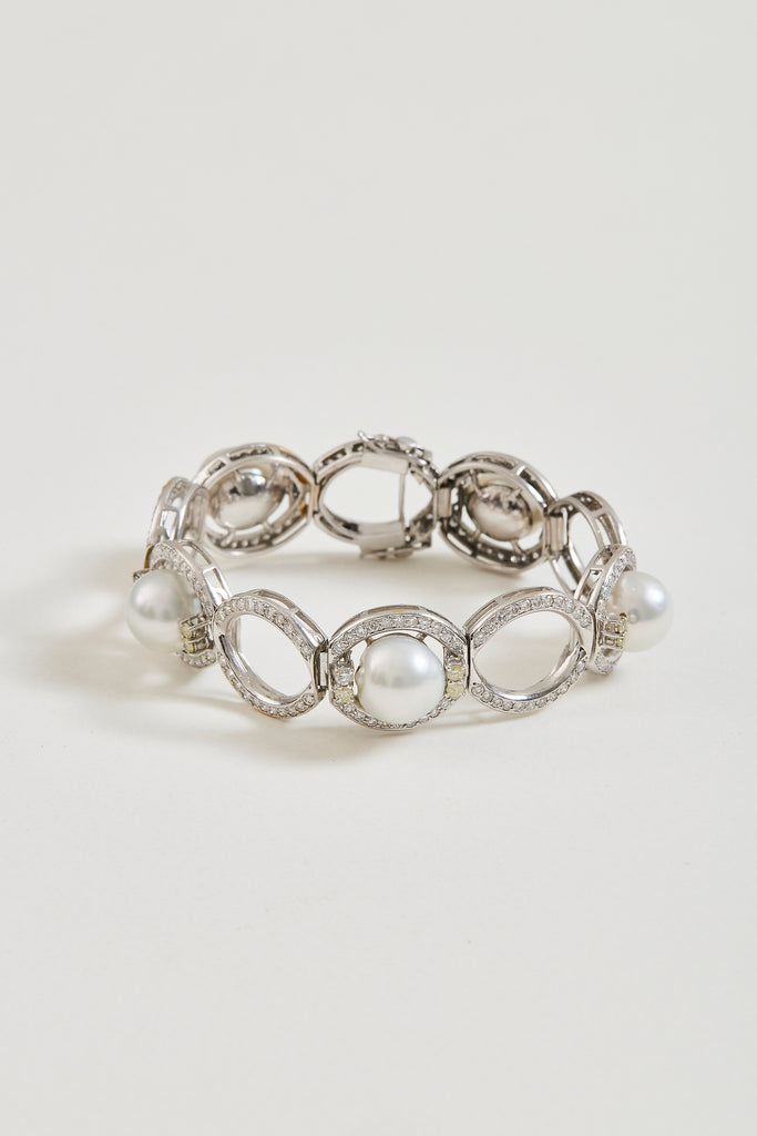 Pearl and Diamond Bracelet