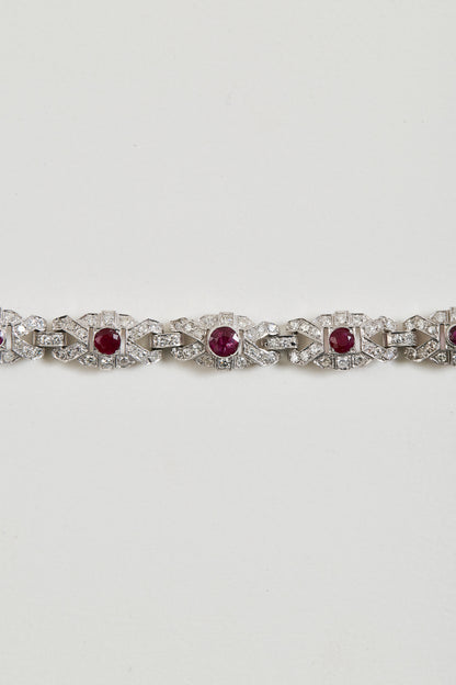 Vintage Ruby and Diamond Bracelet