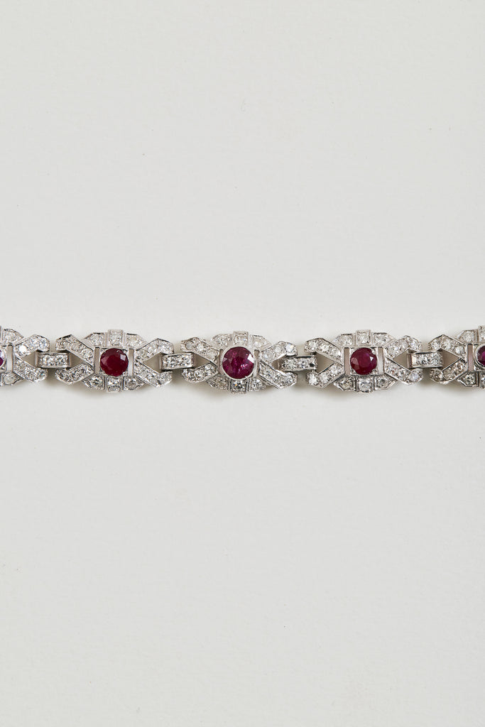 Vintage Ruby and Diamond Bracelet