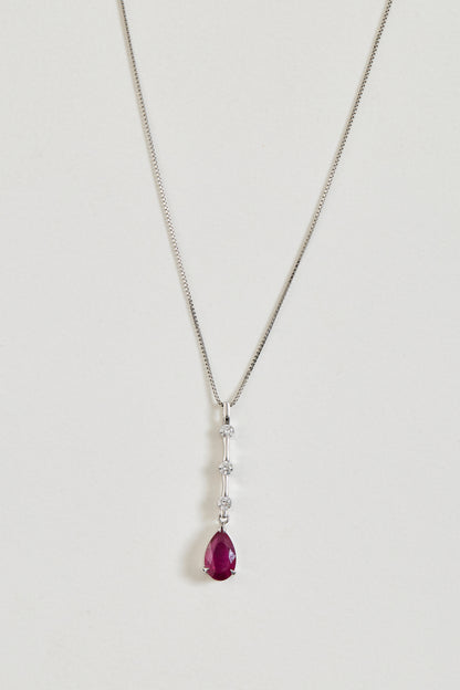 Ruby Drop Necklace