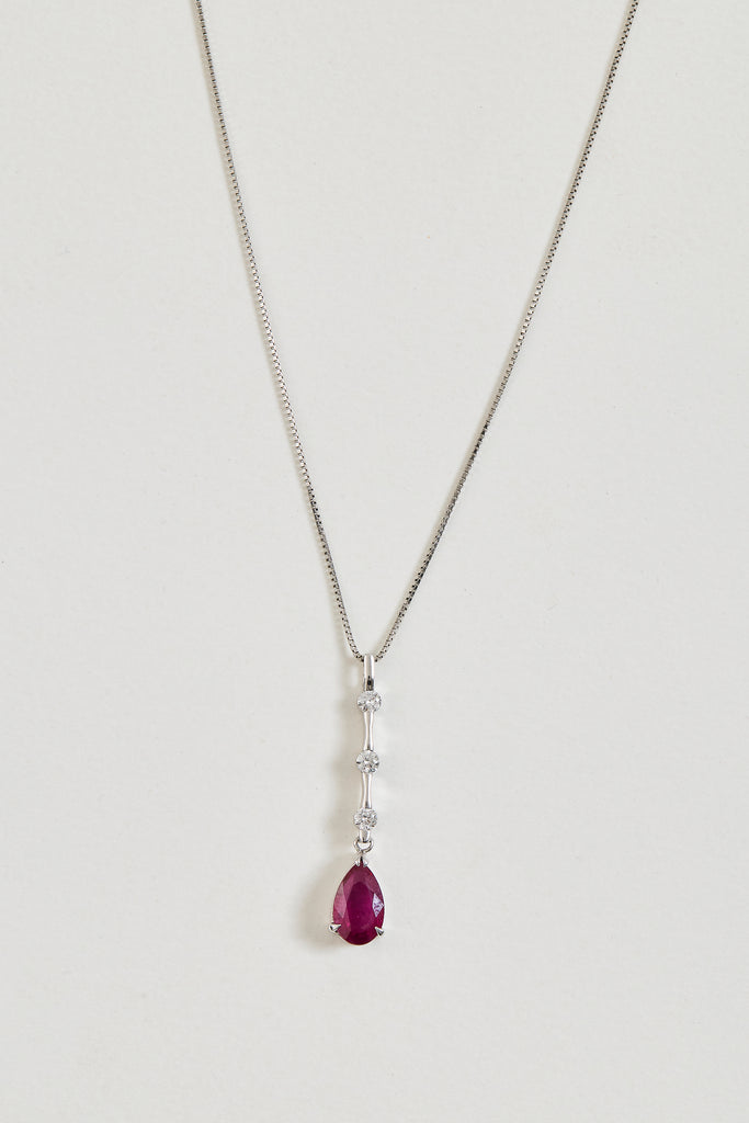 Ruby Drop Necklace