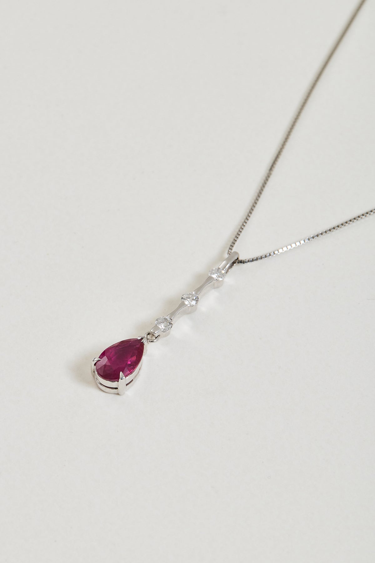 Ruby Drop Necklace
