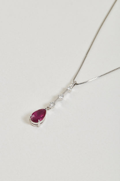 Ruby Drop Necklace