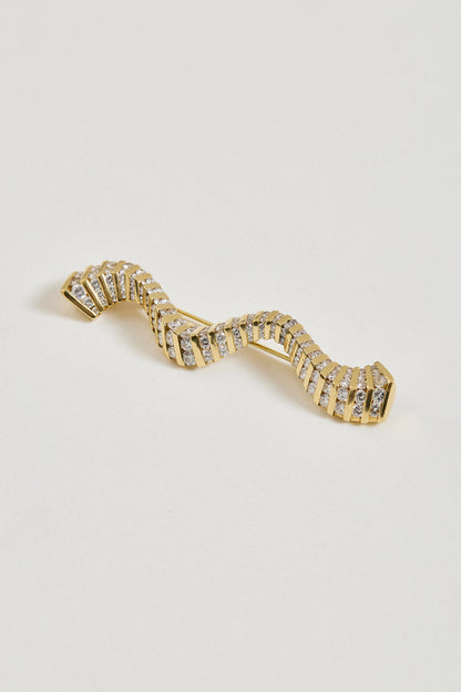 Vintage Chevron Diamond Brooch