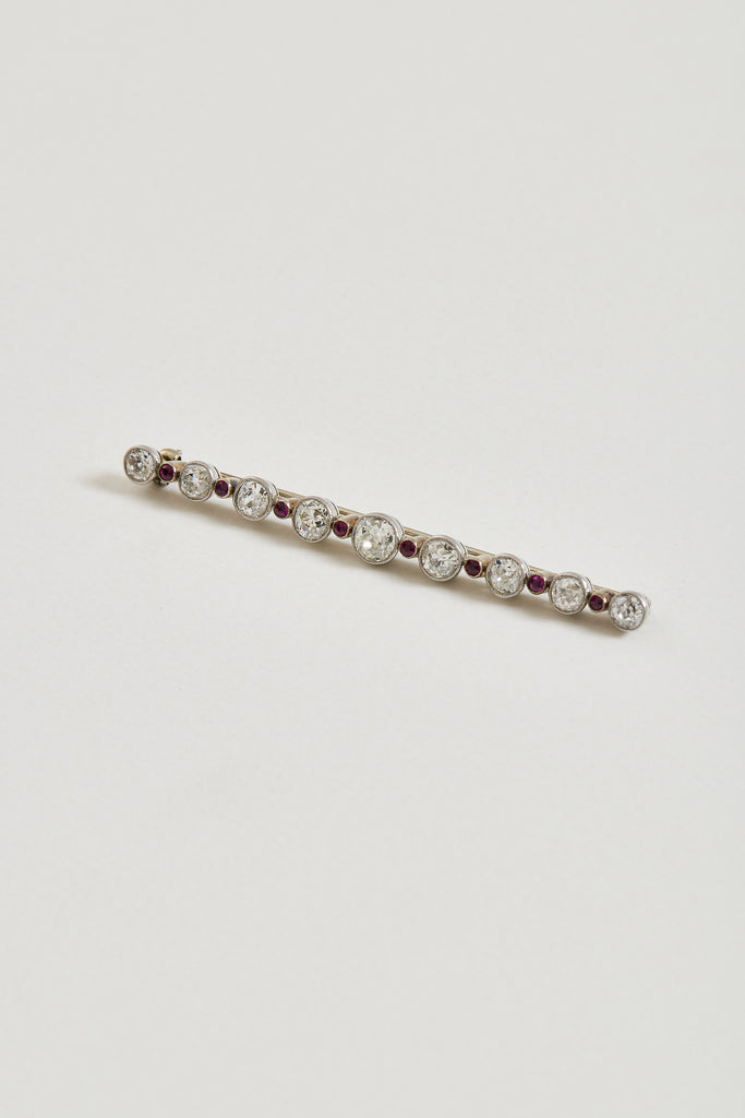 Art Deco Diamond Bar Brooch