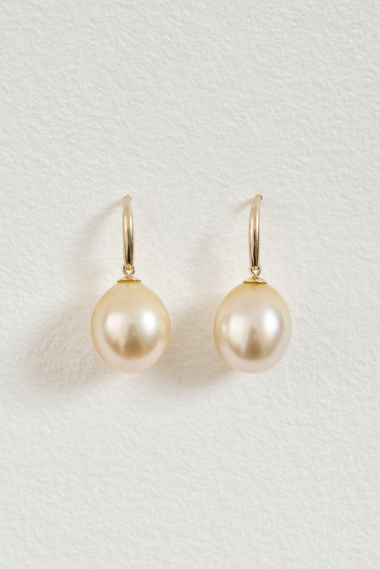Golden Pearl Drop Earrings