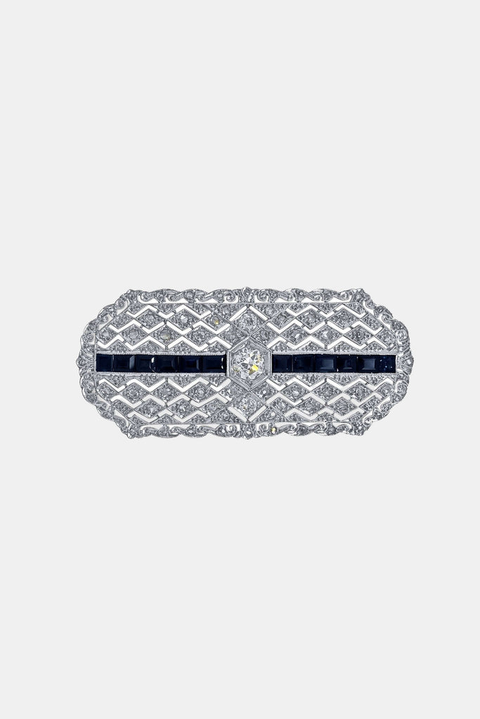 Art Deco Sapphire Brooch
