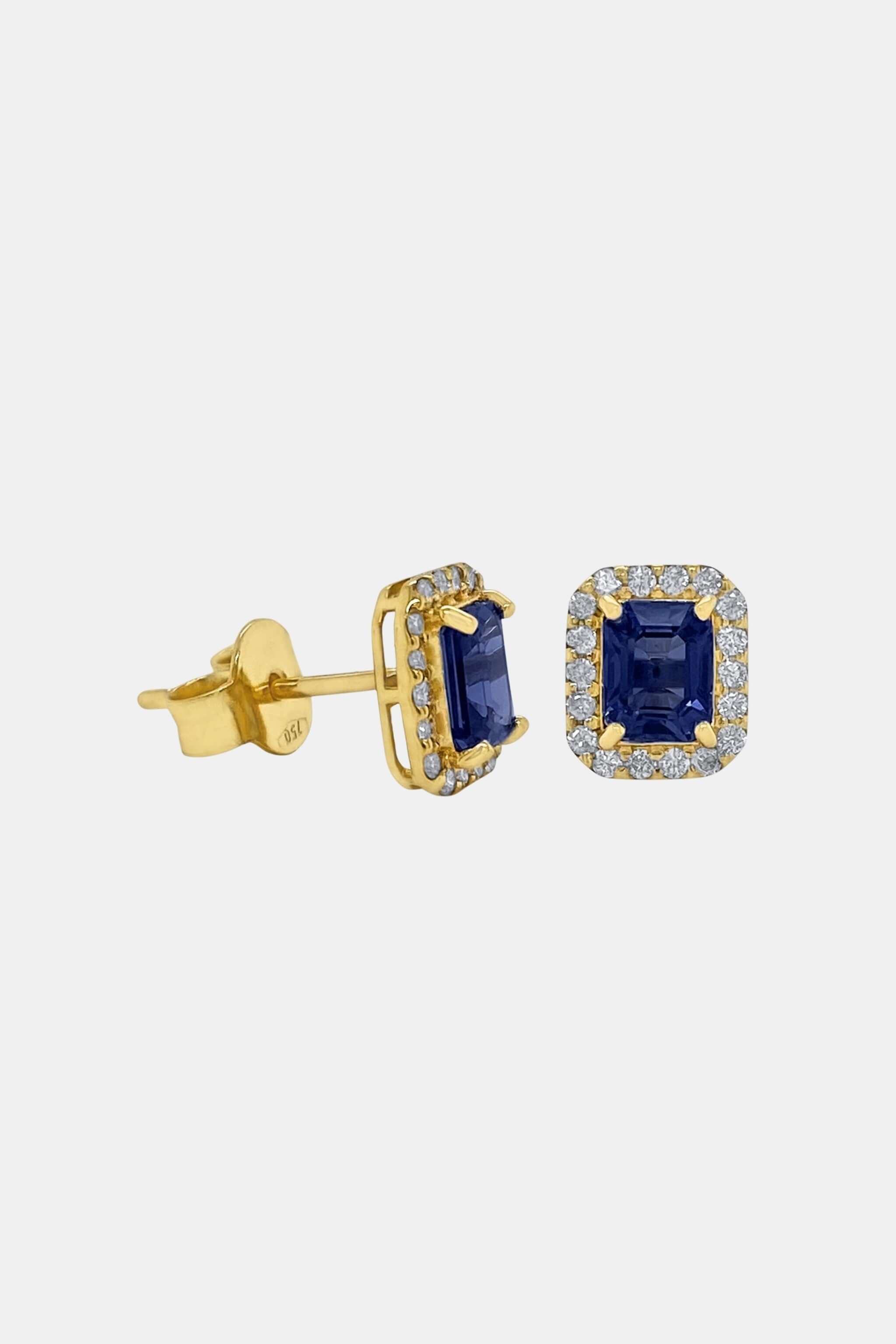 Sapphire Deco Earrings