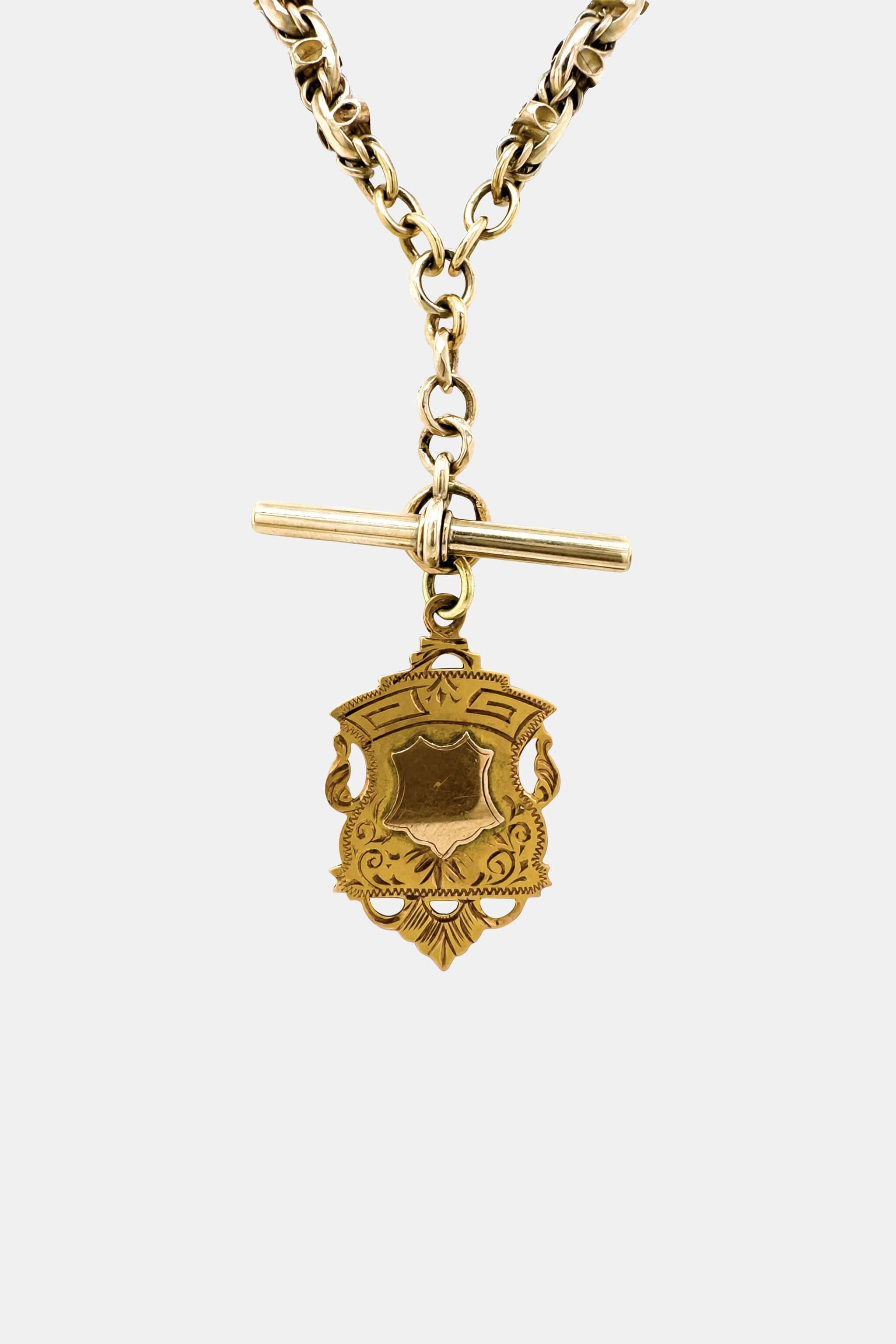 Victorian Fob Shield Necklace