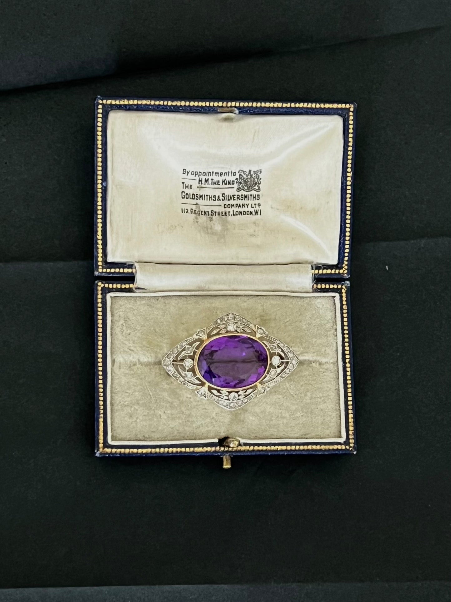 Vintage Amethyst Brooch