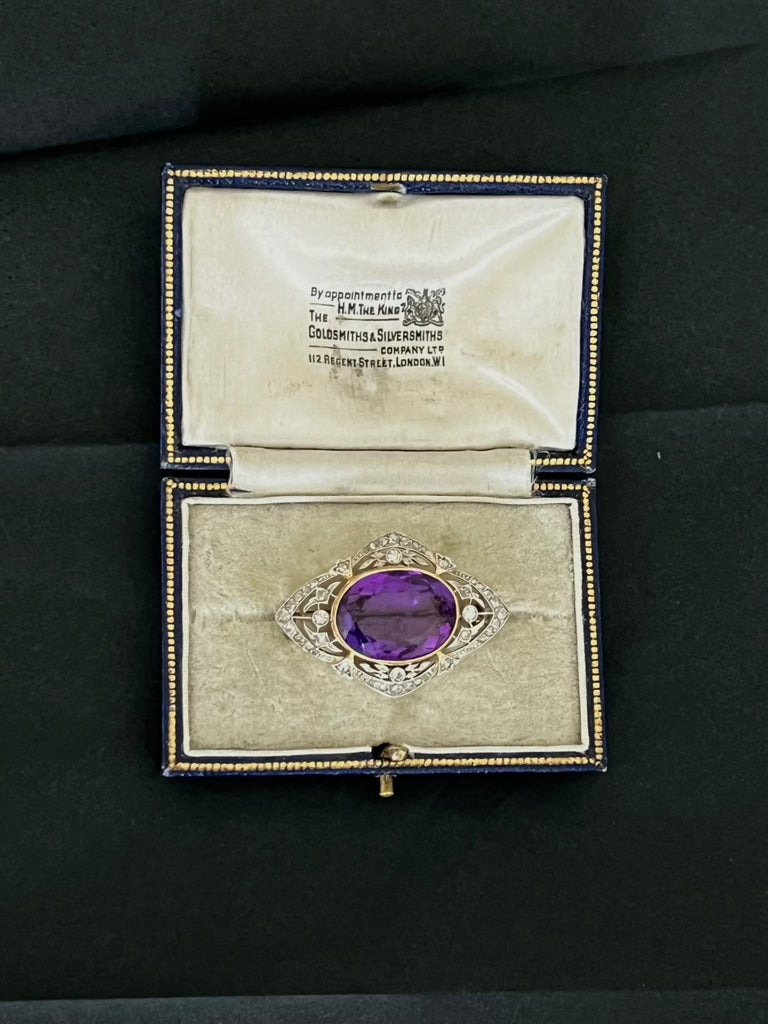 Vintage Amethyst Brooch