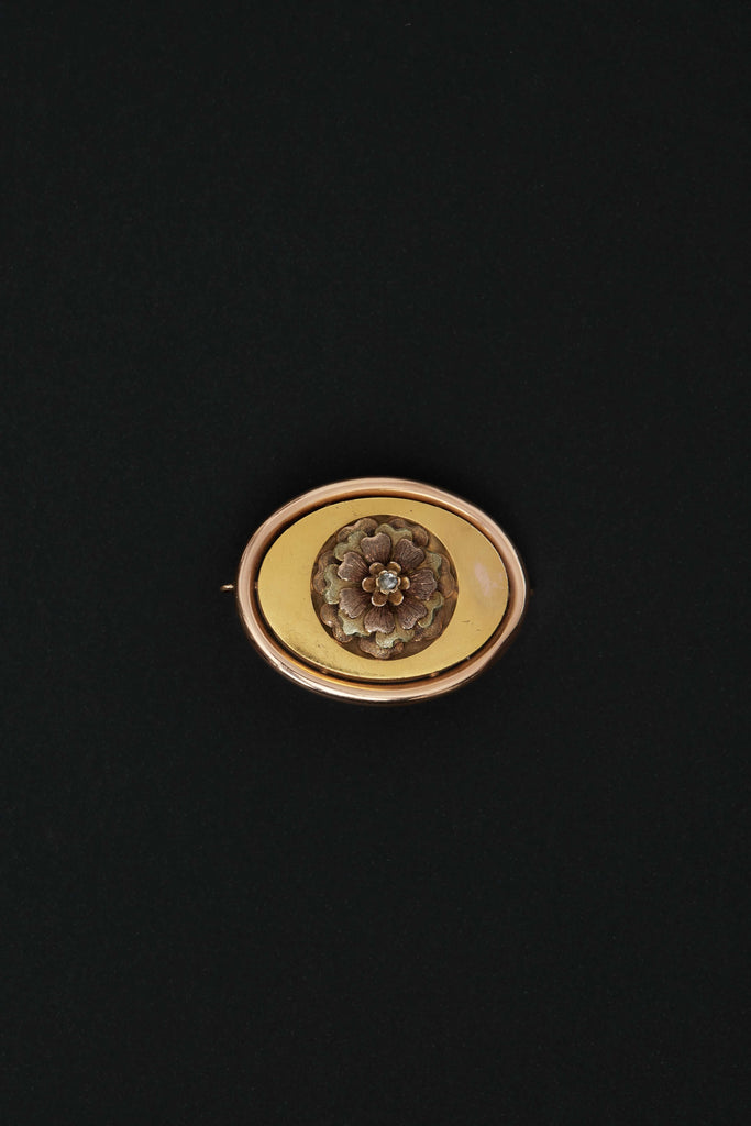 Mid-Century Gold Brooch