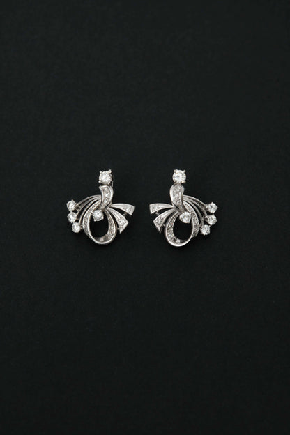 Mid-Century Diamond Drop Earrings