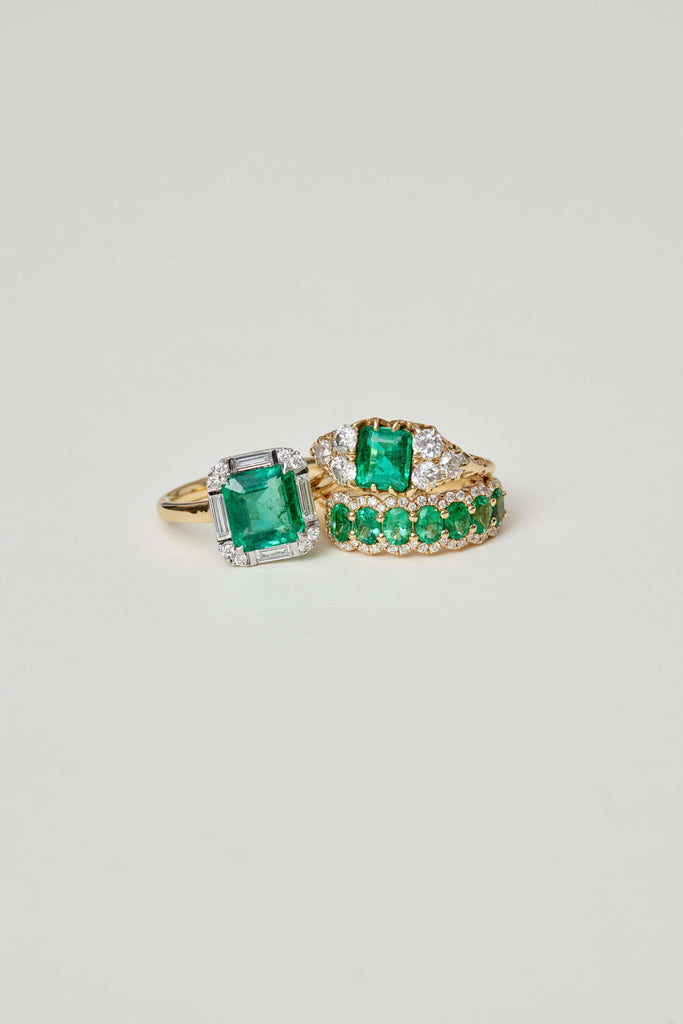 Emerald Deco Ring