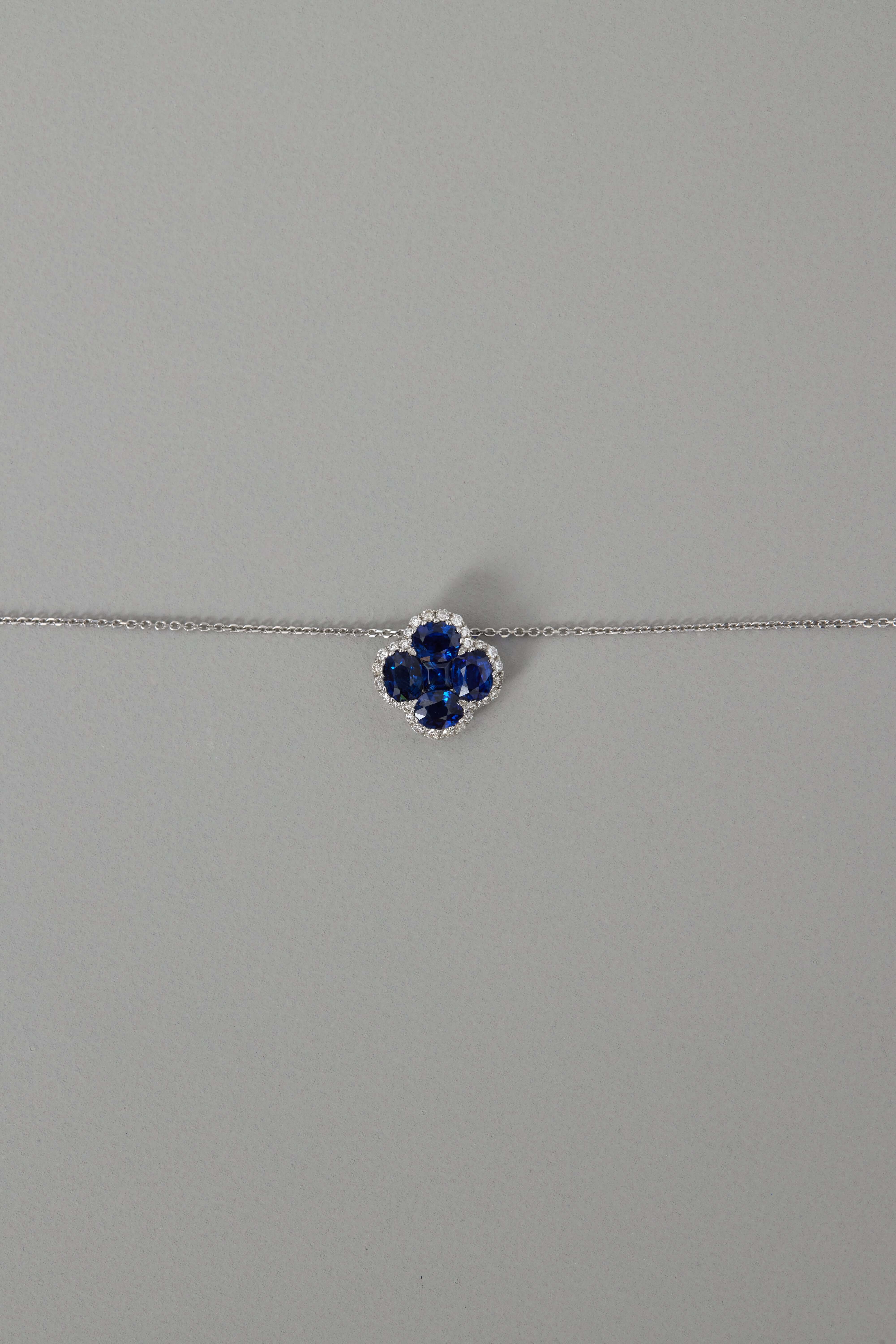 Clover Sapphire Necklace
