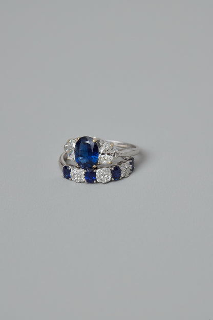 Sapphire Half Eternity Band