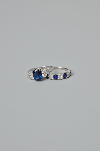 Sapphire Half Eternity Band