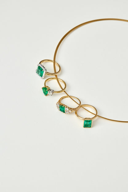 Emerald Deco Inspired Ring