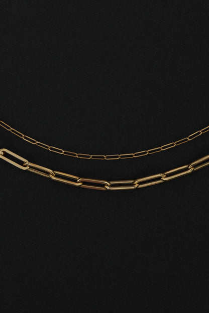 Mini Paper Clip Gold Chain